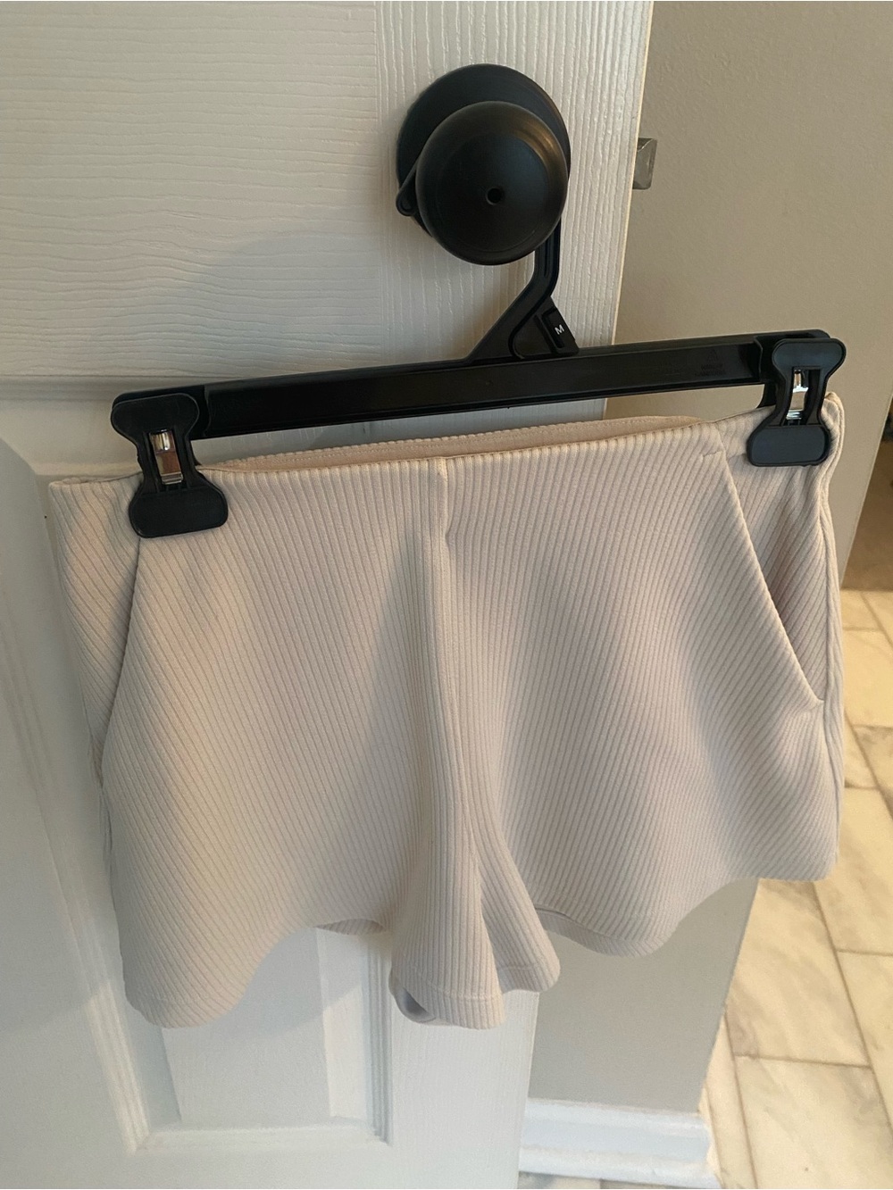 lululemon athletica Ribbed High-Waist Athletic Shorts in Cream